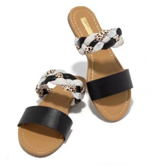 !! NEW !! Slide Sandals With Braided Detail in Black - Picture 8 of 8